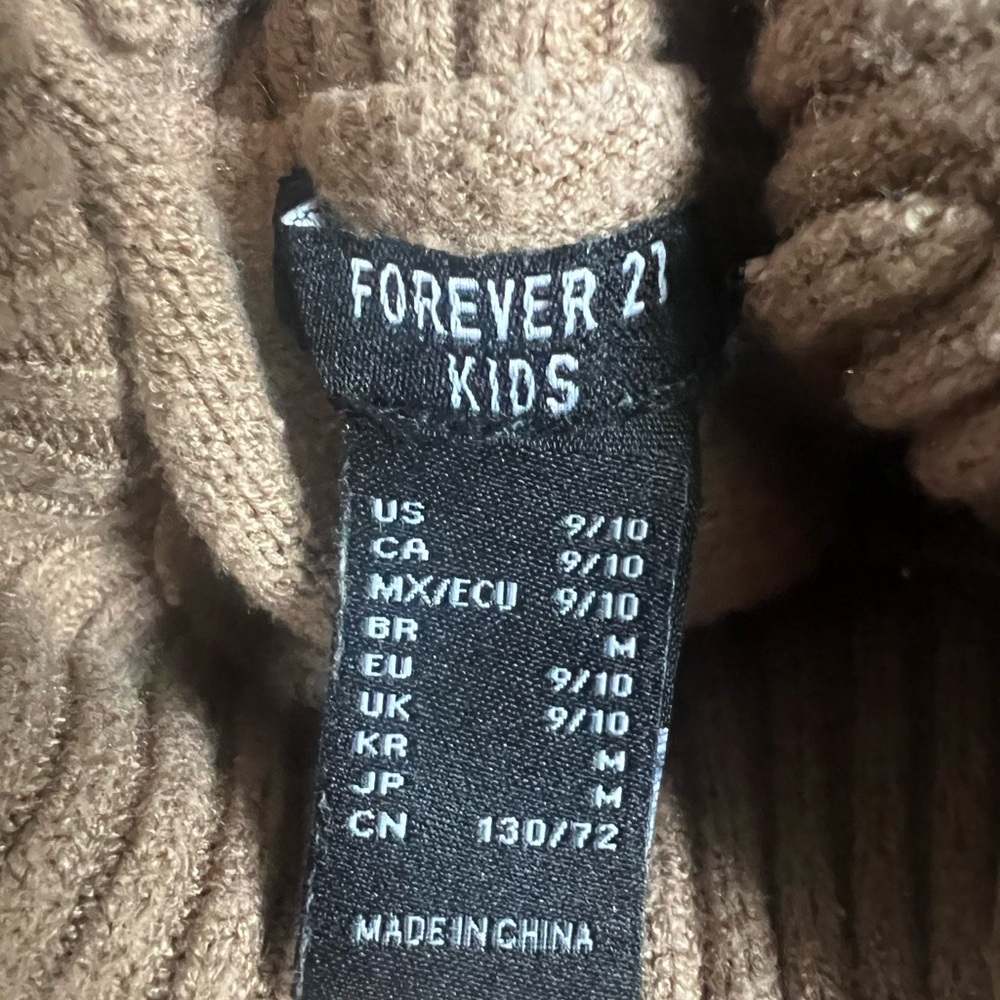 Forever 21 Kid’s Brown Turtleneck Sweater - Picture 3 of 4